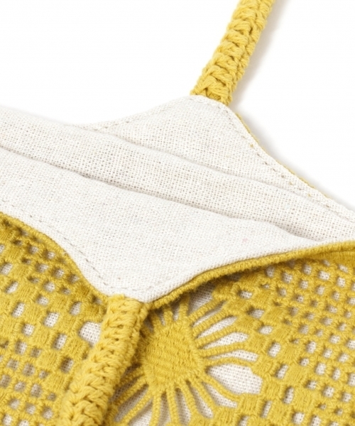 studio CLIP（スタディオクリップ）の「お花編みカラーバッグ（トートバッグ・レディース・ブラック/レッド/オフホワイト/イエロー/パープル/グリーン・FREE）」の17枚目の写真