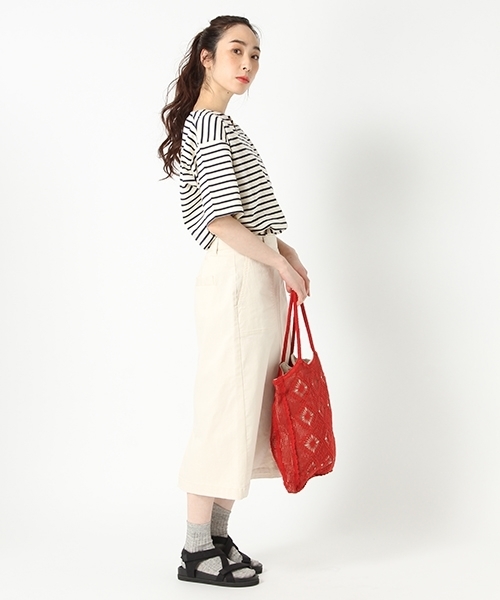 studio CLIP（スタディオクリップ）の「お花編みカラーバッグ（トートバッグ・レディース・ブラック/レッド/オフホワイト/イエロー/パープル/グリーン・FREE）」の21枚目の写真