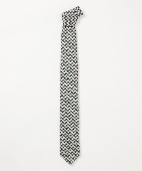 UNITED TOKYO(ユナイテッドトウキョウ)の「STEPHEN WALTERS ハウンドトゥースネクタイ(ネクタイ)」|グリーン