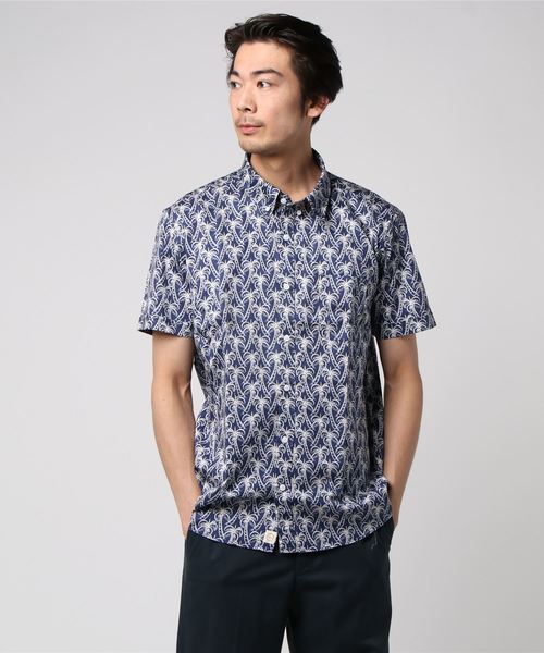 AFIELD(エーフィールド)の「ボタニカル半袖シャツ(シャツ/ブラウス)」|ネイビー