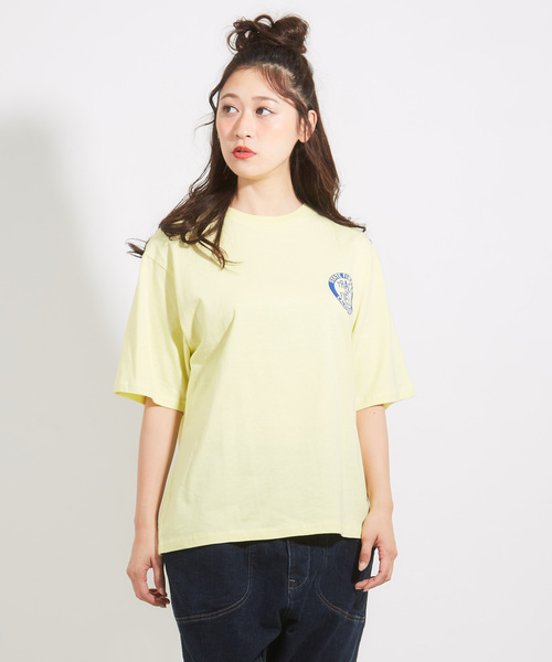 CUBE SUGAR(キューブシュガー)の「天竺ビッグクルー(Tシャツ/カットソー・レディース・ホワイト/ブラック/ピンク/イエロー/グリーン・M)」の4枚目の写真