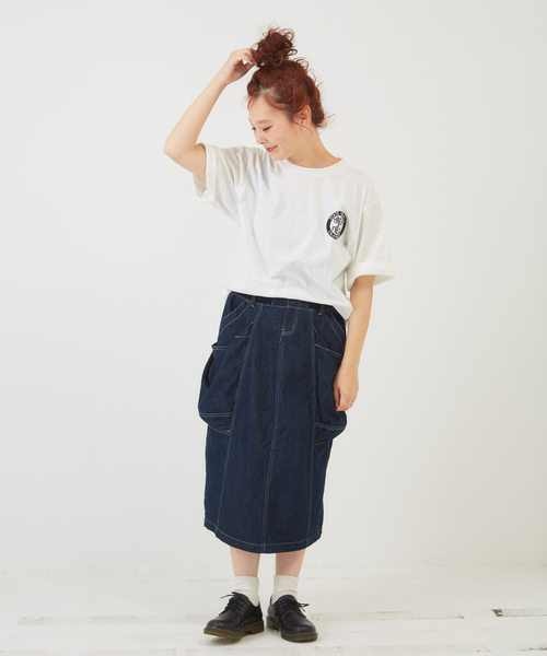 CUBE SUGAR(キューブシュガー)の「天竺ビッグクルー(Tシャツ/カットソー・レディース・ホワイト/ブラック/ピンク/イエロー/グリーン・M)」の11枚目の写真