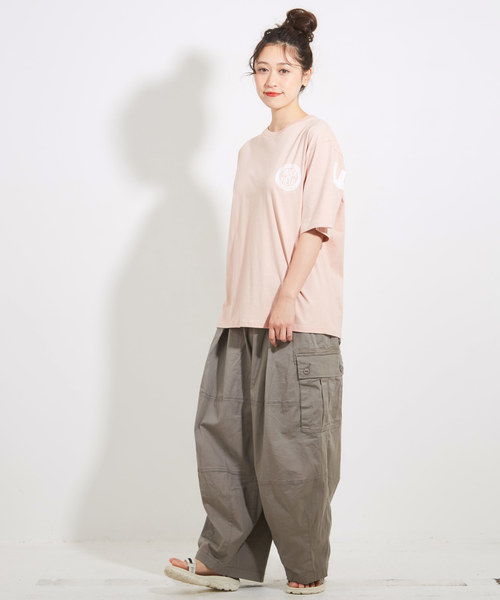 CUBE SUGAR(キューブシュガー)の「天竺ビッグクルー(Tシャツ/カットソー・レディース・ホワイト/ブラック/ピンク/イエロー/グリーン・M)」の13枚目の写真