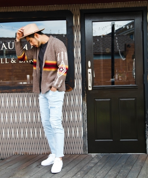 PENDLETON（ペンドルトン）の「【PENDLETON（ペンドルトン）】別注HARDING カーディガン 18AW（カーディガン/ボレロ・メンズ・グレー/ライトブラウン・MEDIUM/LARGE）」の6枚目の写真