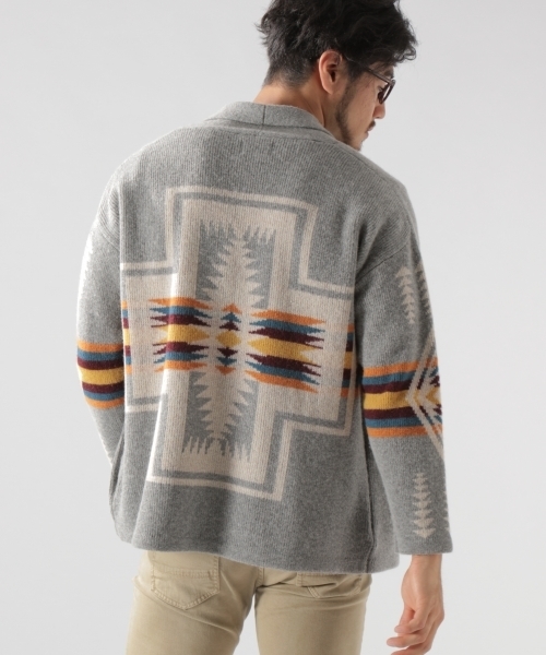 PENDLETON（ペンドルトン）の「【PENDLETON（ペンドルトン）】別注HARDING カーディガン 18AW（カーディガン/ボレロ・メンズ・グレー/ライトブラウン・MEDIUM/LARGE）」の8枚目の写真