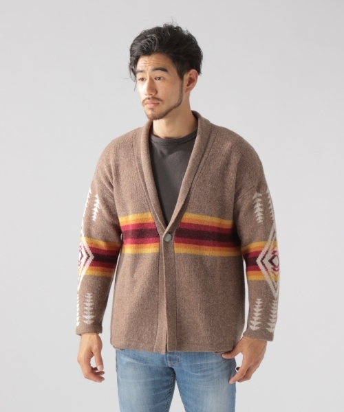 PENDLETON（ペンドルトン）の「【PENDLETON（ペンドルトン）】別注HARDING カーディガン 18AW（カーディガン/ボレロ・メンズ・グレー/ライトブラウン・MEDIUM/LARGE）」の10枚目の写真