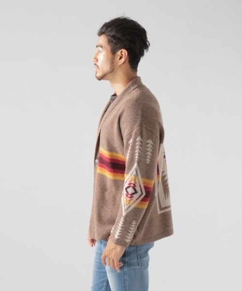 PENDLETON（ペンドルトン）の「【PENDLETON（ペンドルトン）】別注HARDING カーディガン 18AW（カーディガン/ボレロ・メンズ・グレー/ライトブラウン・MEDIUM/LARGE）」の11枚目の写真