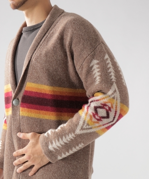 PENDLETON（ペンドルトン）の「【PENDLETON（ペンドルトン）】別注HARDING カーディガン 18AW（カーディガン/ボレロ・メンズ・グレー/ライトブラウン・MEDIUM/LARGE）」の14枚目の写真