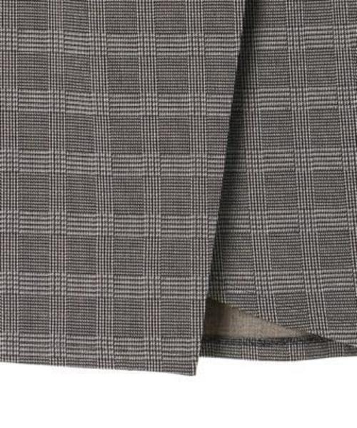 Editt by YECCA VECCA（エディットバイイェッカヴェッカ）の「Ｐ．チェック柄ラップタイトスカート（スカート・レディース・ホワイト/ベージュ・FREE）」の8枚目の写真