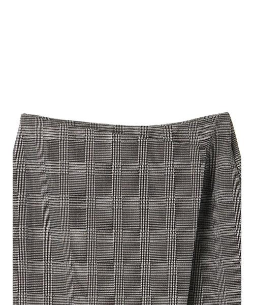 Editt by YECCA VECCA（エディットバイイェッカヴェッカ）の「Ｐ．チェック柄ラップタイトスカート（スカート・レディース・ホワイト/ベージュ・FREE）」の13枚目の写真