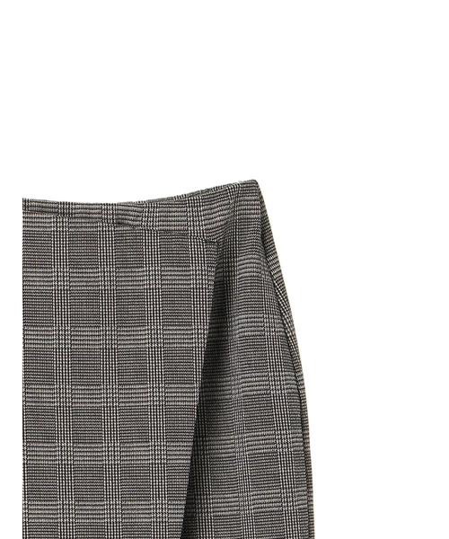 Editt by YECCA VECCA（エディットバイイェッカヴェッカ）の「Ｐ．チェック柄ラップタイトスカート（スカート・レディース・ホワイト/ベージュ・FREE）」の12枚目の写真