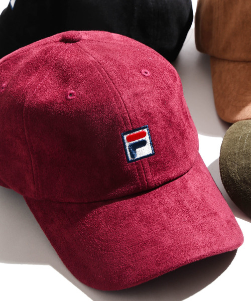 FILA（フィラ）の「∴WEGO/FILA別注フェイクスエードキャップ（キャップ・メンズ・ブラック/ダークグリーン/ベージュ/ピンク/ワイン・FREE）」の5枚目の写真