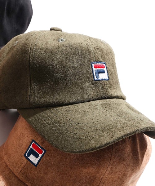 FILA（フィラ）の「∴WEGO/FILA別注フェイクスエードキャップ（キャップ・メンズ・ブラック/ダークグリーン/ベージュ/ピンク/ワイン・FREE）」の3枚目の写真