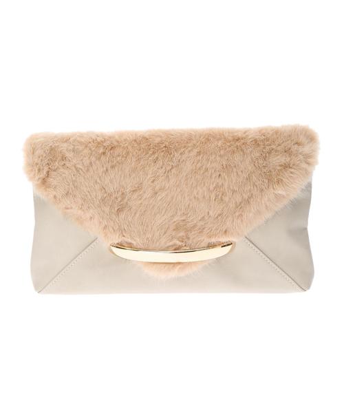 YECCA VECCA(イェッカヴェッカ)の「ファークラッチバッグ(クラッチバッグ・レディース・ブラック/ライトベージュ/ブラウン・FREE)」の5枚目の写真