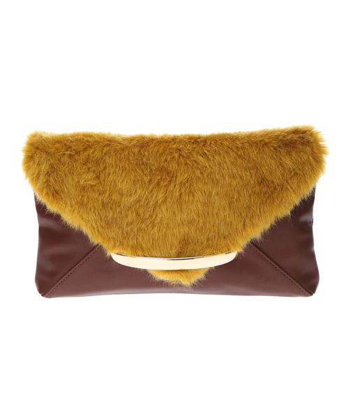 YECCA VECCA(イェッカヴェッカ)の「ファークラッチバッグ(クラッチバッグ・レディース・ブラック/ライトベージュ/ブラウン・FREE)」の6枚目の写真