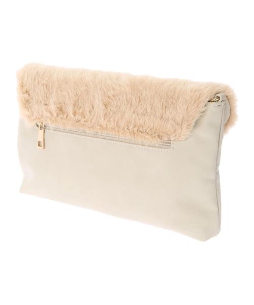 YECCA VECCA(イェッカヴェッカ)の「ファークラッチバッグ(クラッチバッグ・レディース・ブラック/ライトベージュ/ブラウン・FREE)」の7枚目の写真