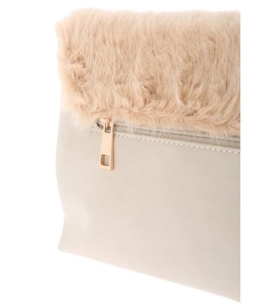 YECCA VECCA(イェッカヴェッカ)の「ファークラッチバッグ(クラッチバッグ・レディース・ブラック/ライトベージュ/ブラウン・FREE)」の10枚目の写真