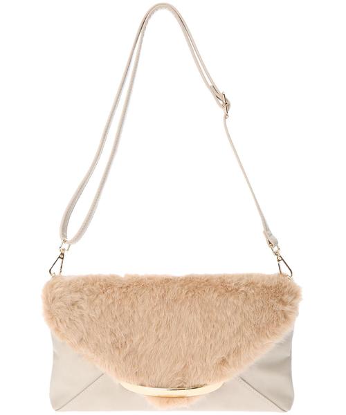 YECCA VECCA(イェッカヴェッカ)の「ファークラッチバッグ(クラッチバッグ・レディース・ブラック/ライトベージュ/ブラウン・FREE)」の11枚目の写真