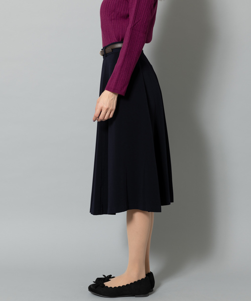 Rewde（ルゥデ）の「ﾍﾞﾙﾄ付ﾌﾚｱｽｶｰﾄ（8R10-09047）（スカート・レディース・ネイビー/イエロー/キャメル・S/L/M）」の15枚目の写真