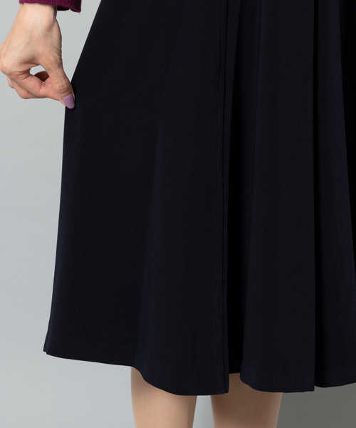 Rewde（ルゥデ）の「ﾍﾞﾙﾄ付ﾌﾚｱｽｶｰﾄ（8R10-09047）（スカート・レディース・ネイビー/イエロー/キャメル・S/L/M）」の11枚目の写真