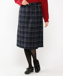 Petit Honfleur | ボタン使いチェックスカート(スカート)