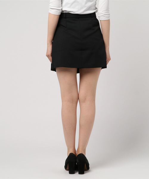 DING（ディング）の「DING/ベルト付きミニスカパン（スカート・レディース・ブラック/ベージュ・SMALL/MEDIUM）」の4枚目の写真