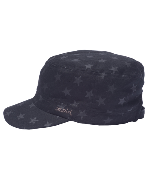 X-girl（エックスガール）の「STAR WORK CAP（キャップ・レディース・ブラック/ベージュ/ダークオリーブ・ONE SIZE）」の4枚目の写真