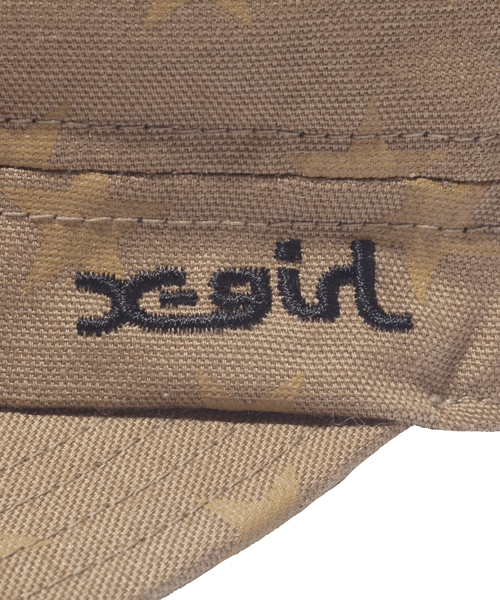 X-girl（エックスガール）の「STAR WORK CAP（キャップ・レディース・ブラック/ベージュ/ダークオリーブ・ONE SIZE）」の8枚目の写真