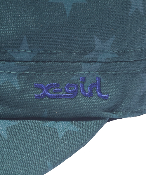 X-girl（エックスガール）の「STAR WORK CAP（キャップ・レディース・ブラック/ベージュ/ダークオリーブ・ONE SIZE）」の9枚目の写真