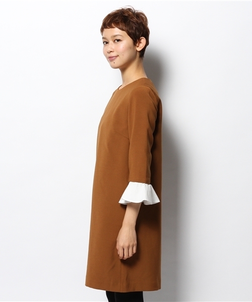 Ray BEAMS（レイビームス）の「□Ray BEAMS / フレアカフス付 ワンピース（ワンピース・レディース・レッド/ブラウン系その他・0/1）」の5枚目の写真