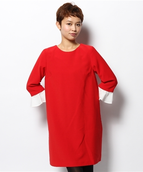 Ray BEAMS（レイビームス）の「□Ray BEAMS / フレアカフス付 ワンピース（ワンピース・レディース・レッド/ブラウン系その他・0/1）」の13枚目の写真