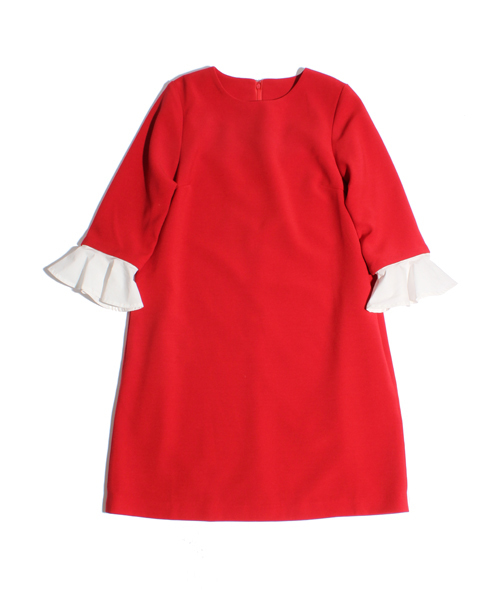 Ray BEAMS（レイビームス）の「□Ray BEAMS / フレアカフス付 ワンピース（ワンピース・レディース・レッド/ブラウン系その他・0/1）」の14枚目の写真