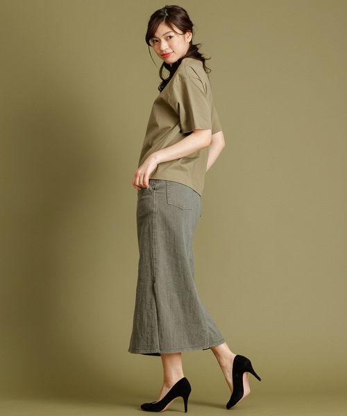 Munich（ミューニック）の「【Munich定番】コットンジャージクルーネックＴシャツ（Tシャツ/カットソー・レディース・ホワイト/ブラック/ベージュ/カーキ/イエロー・FREE）」の21枚目の写真