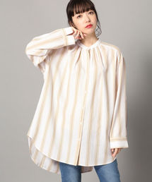LOWRYS FARM | マルチストライプチュニックシャツ　827759(シャツ/ブラウス)