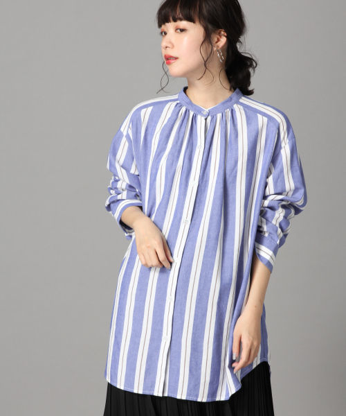 LOWRYS FARM(ローリーズファーム)の「マルチストライプチュニックシャツ 827759(シャツ/ブラウス・レディース・オフホワイト/ブルー/アイボリー・FREE)」の15枚目の写真