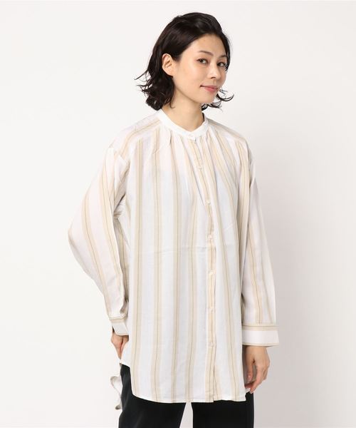 LOWRYS FARM(ローリーズファーム)の「マルチストライプチュニックシャツ 827759(シャツ/ブラウス・レディース・オフホワイト/ブルー/アイボリー・FREE)」の17枚目の写真