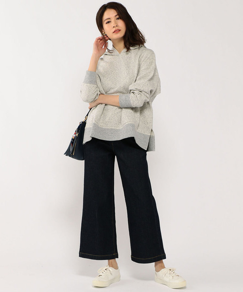 Petit Honfleur（プチオンフルール）の「裏毛ワイドパーカー（Tシャツ/カットソー・レディース・グレー/チャコールグレー・M size/L size）」の15枚目の写真