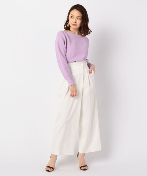 NOLLEY’S（ノーリーズ）の「ボートネックホールガーメントプルオーバーニット（ニット/セーター・レディース・ベージュ/オフホワイト/イエロー/ラベンダー・38）」の22枚目の写真