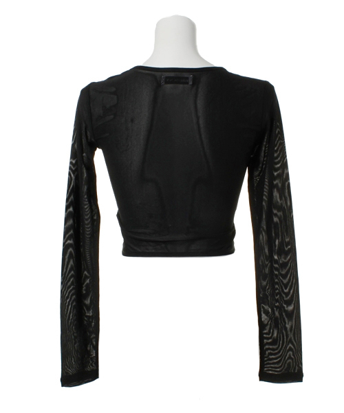 WEGO（ウィゴー）の「WEGO/メッシュタイトTシャツ（Tシャツ/カットソー・レディース・オフホワイト/ブラック・FREE）」の7枚目の写真