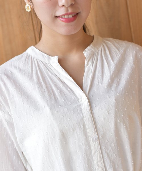 rps（アールピーエス）の「ドビースタンドカラーシャツワンピース（シャツワンピース・レディース・オフホワイト/ダークネイビー/ベージュ・M）」の15枚目の写真