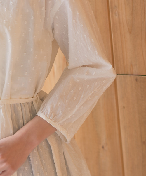 rps（アールピーエス）の「ドビースタンドカラーシャツワンピース（シャツワンピース・レディース・オフホワイト/ダークネイビー/ベージュ・M）」の10枚目の写真