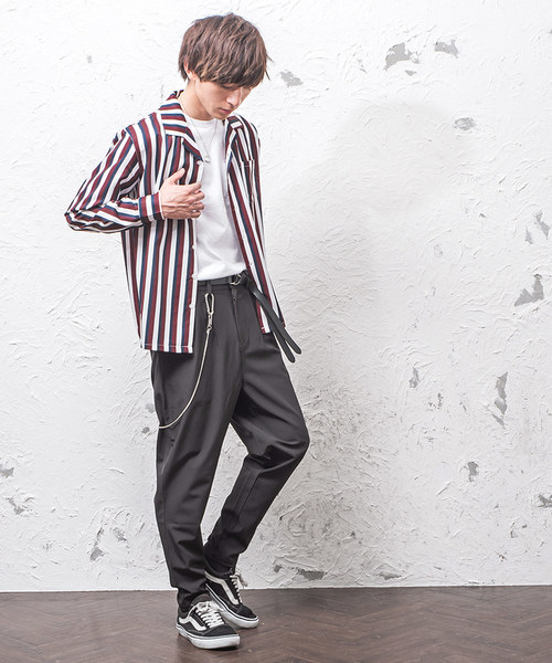 MinoriTY（マイノリティ）の「長袖シャツ/柄オープンカラー（シャツ/ブラウス・メンズ・ホワイト系その他/ブラック系その他/ベージュ系その他/ブルー系その他/レッド系その他/ホワイト系その他2/ホワイト系その他3/ブラック系その他2/ブラック系その他3/ベージュ系その他2/グレー系その他/ブラック系その他4・M/L/XL）」の2枚目の写真