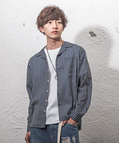 MinoriTY（マイノリティ）の「長袖シャツ/柄オープンカラー（シャツ/ブラウス・メンズ・ホワイト系その他/ブラック系その他/ベージュ系その他/ブルー系その他/レッド系その他/ホワイト系その他2/ホワイト系その他3/ブラック系その他2/ブラック系その他3/ベージュ系その他2/グレー系その他/ブラック系その他4・M/L/XL）」の11枚目の写真