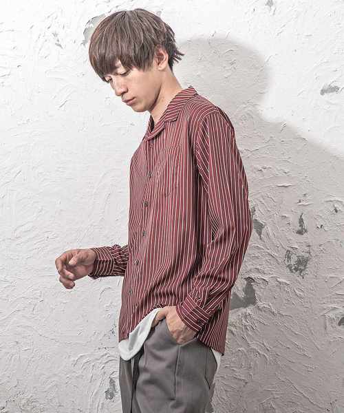 MinoriTY（マイノリティ）の「長袖シャツ/柄オープンカラー（シャツ/ブラウス・メンズ・ホワイト系その他/ブラック系その他/ベージュ系その他/ブルー系その他/レッド系その他/ホワイト系その他2/ホワイト系その他3/ブラック系その他2/ブラック系その他3/ベージュ系その他2/グレー系その他/ブラック系その他4・M/L/XL）」の12枚目の写真