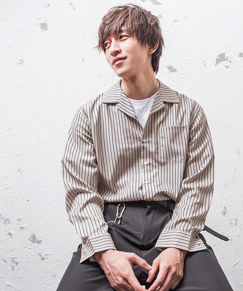 MinoriTY（マイノリティ）の「長袖シャツ/柄オープンカラー（シャツ/ブラウス・メンズ・ホワイト系その他/ブラック系その他/ベージュ系その他/ブルー系その他/レッド系その他/ホワイト系その他2/ホワイト系その他3/ブラック系その他2/ブラック系その他3/ベージュ系その他2/グレー系その他/ブラック系その他4・M/L/XL）」の10枚目の写真