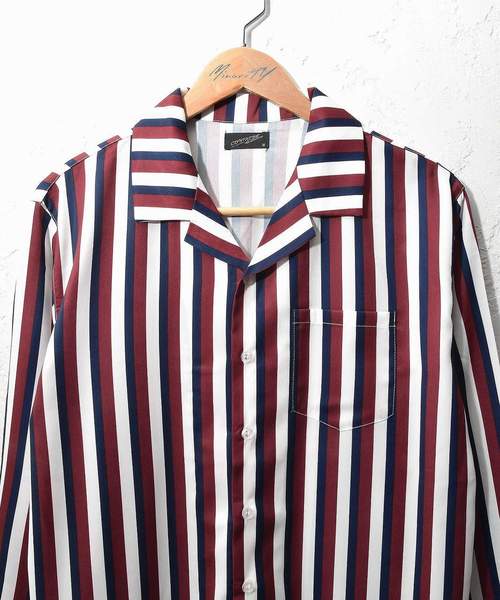 MinoriTY（マイノリティ）の「長袖シャツ/柄オープンカラー（シャツ/ブラウス・メンズ・ホワイト系その他/ブラック系その他/ベージュ系その他/ブルー系その他/レッド系その他/ホワイト系その他2/ホワイト系その他3/ブラック系その他2/ブラック系その他3/ベージュ系その他2/グレー系その他/ブラック系その他4・M/L/XL）」の14枚目の写真