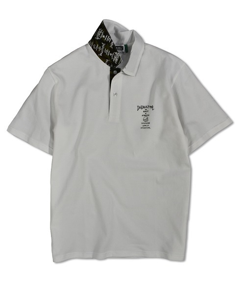 DOUBLE STEAL（ダブルスティール）の「DS World Logo POLO　ポロ（ポロシャツ・メンズ・ホワイト系その他3/ブラック系その他3/ホワイト系その他2/ブラック系その他2/ホワイト系その他/ブラック系その他・LARGE/MEDIUM/X-LARGE）」の3枚目の写真