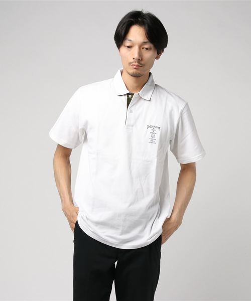 DOUBLE STEAL（ダブルスティール）の「DS World Logo POLO　ポロ（ポロシャツ・メンズ・ホワイト系その他3/ブラック系その他3/ホワイト系その他2/ブラック系その他2/ホワイト系その他/ブラック系その他・LARGE/MEDIUM/X-LARGE）」の19枚目の写真