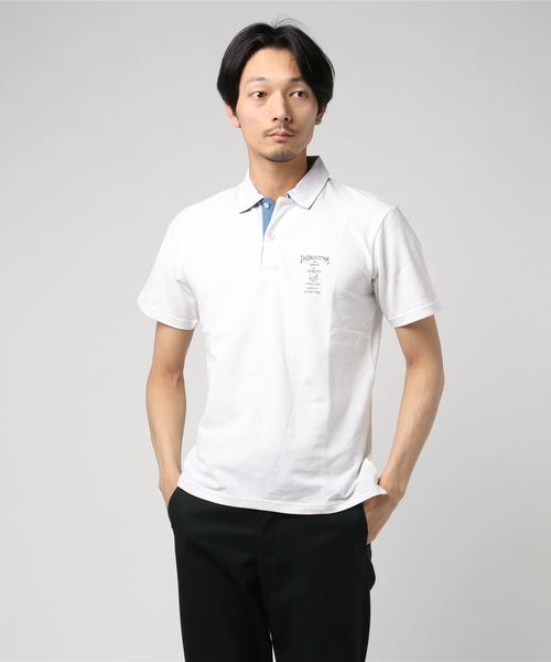 DOUBLE STEAL（ダブルスティール）の「DS World Logo POLO　ポロ（ポロシャツ・メンズ・ホワイト系その他3/ブラック系その他3/ホワイト系その他2/ブラック系その他2/ホワイト系その他/ブラック系その他・LARGE/MEDIUM/X-LARGE）」の9枚目の写真