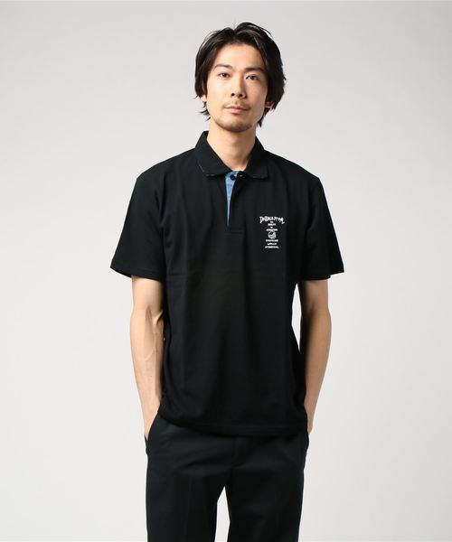 DOUBLE STEAL（ダブルスティール）の「DS World Logo POLO　ポロ（ポロシャツ・メンズ・ホワイト系その他3/ブラック系その他3/ホワイト系その他2/ブラック系その他2/ホワイト系その他/ブラック系その他・LARGE/MEDIUM/X-LARGE）」の15枚目の写真